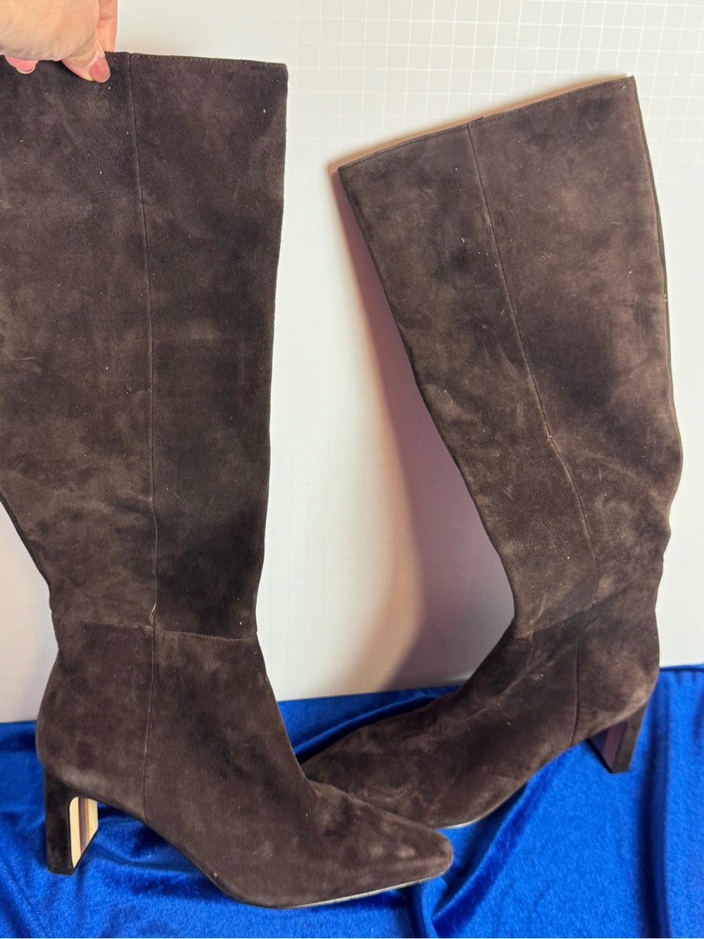 Sam Edelman Sylvia Knee High Chocolate Suede Boots - Picture 2 of 11
